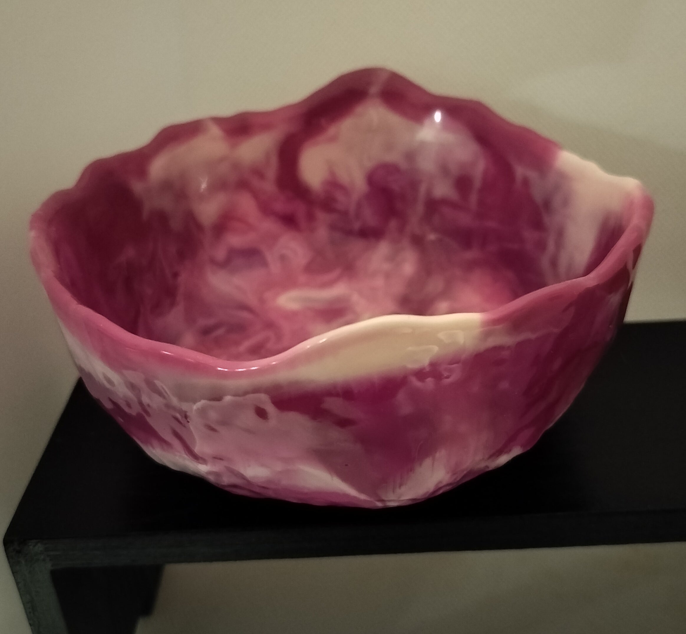 Irregular shaped resin bowl