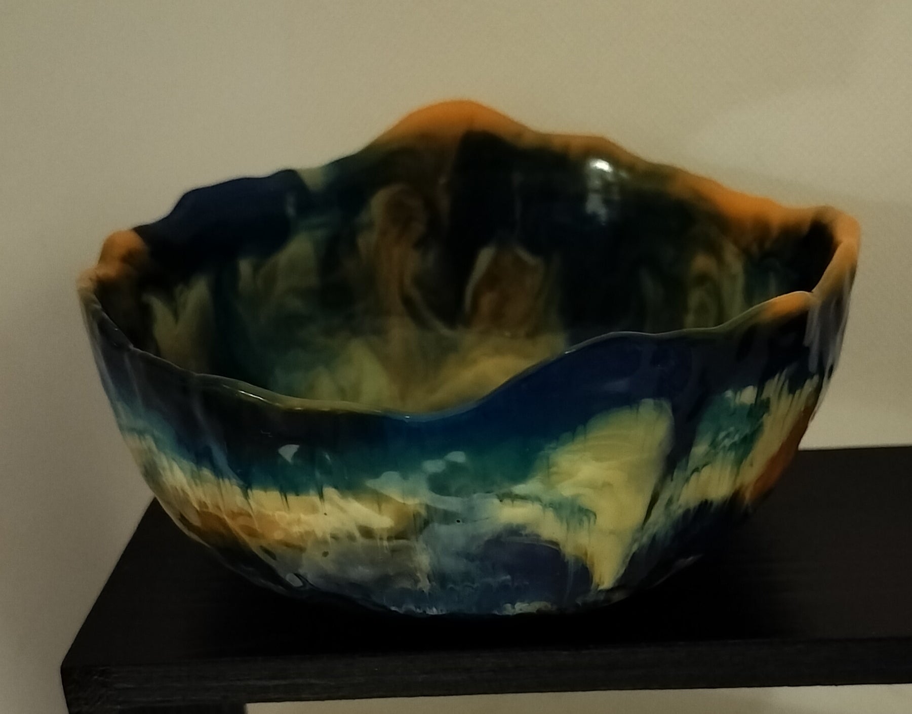 Irregular shaped resin bowl